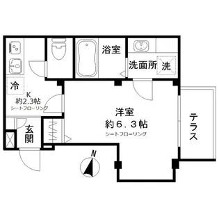 LANA FRUSIA【1階】の間取り