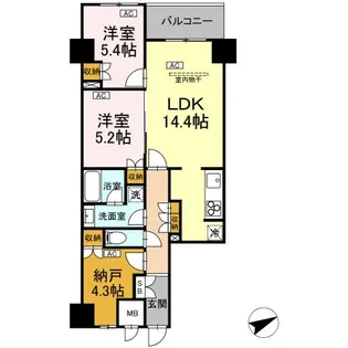 サンジョイアゼロ【2階】の間取り