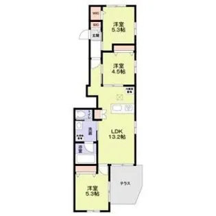 フルール池上【1階】の間取り