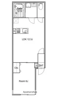 ロータスコート目黒不動前【3階】の間取り