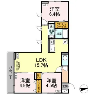セレスティア東葛西IV【3階】の間取り