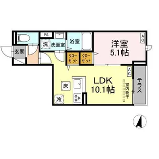 セレスティア若宮【1階】の間取り