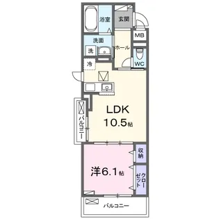 ラフテル【1階】の間取り