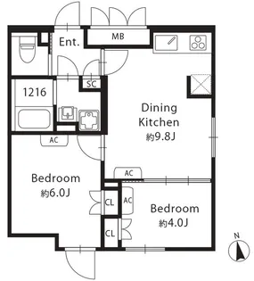 GRAN PASEO 目黒西小山【1階】の間取り