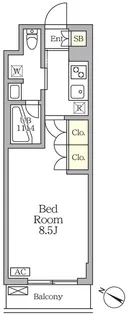 アジールコート三宿テラス【2階】の間取り
