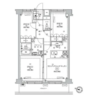 ニューミラ明大前【7階】の間取り