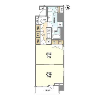 クインテット恵比寿【6階】の間取り