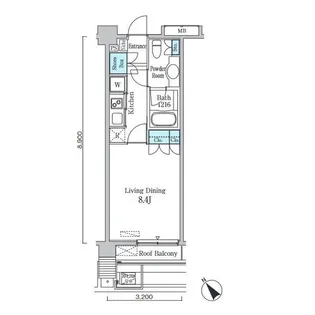 クインテット恵比寿【7階】の間取り