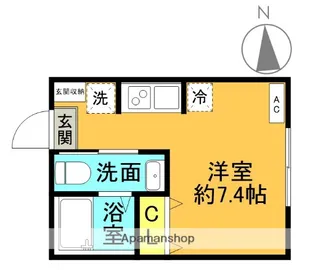 VENUS RESIDENCE 三ツ沢上町【203号室】の間取り
