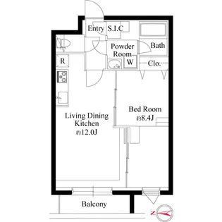 グランパセオ代々木上原Ⅱ【1階】の間取り