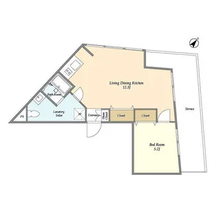 THE CONーTOUR HATANODAI【4階】の間取り