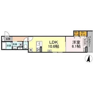 セレスティア向山【2階】の間取り
