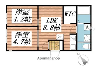 エクウス中村橋【3階】の間取り