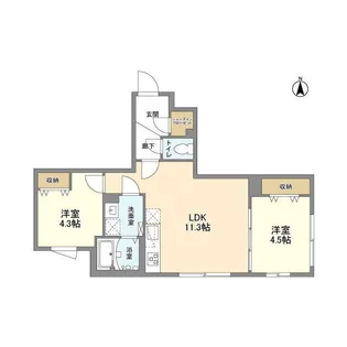 ウェルスクエア中野坂上【4階】の間取り
