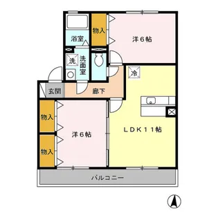 カーサオリーヴァ【2階】の間取り