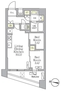 NOGATA RESIDENCE【3階】の間取り