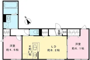 ミモザパル【101号室号室】の間取り