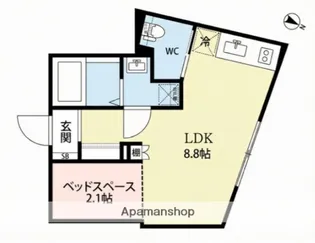 オークレスト下目黒【4階】の間取り