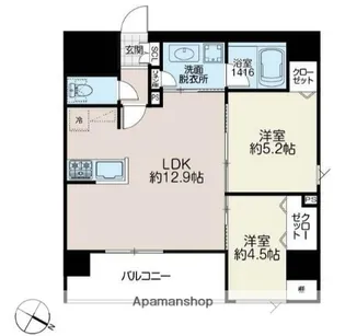 イゾラセレーナ目黒【2階】の間取り