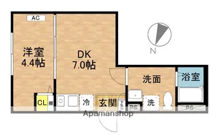 エトス初台【1階】の間取り