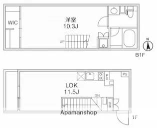 ルクレ自由が丘【1階】の間取り