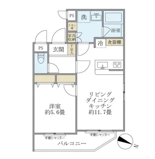 THE SHINAGAWA EAST RESIDENCE【1階】の間取り