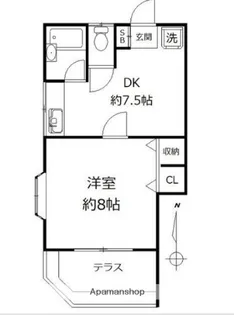 東京都世田谷区弦巻1丁目【アパート】の間取り