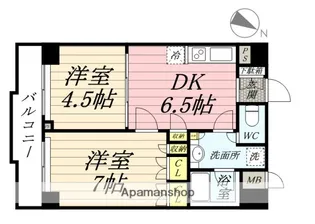 東京都大田区下丸子2丁目【マンション】の間取り