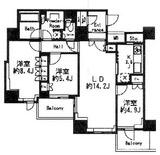 東京都品川区西五反田3丁目【マンション】の間取り