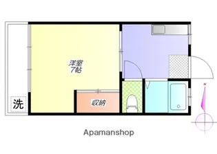 ハイツカナン【205号室】の間取り
