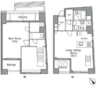 レジディア恵比寿南【4階】の間取り