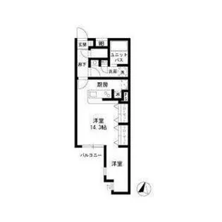 エクセシオーネ目黒【2階】の間取り