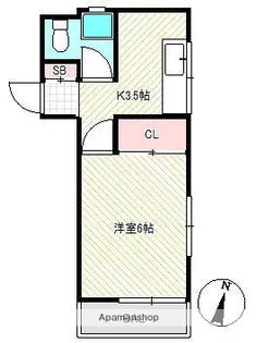 ビジョンコーポ【4階】の間取り