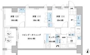 ガーデニエール砧レジデンス【3階】の間取り