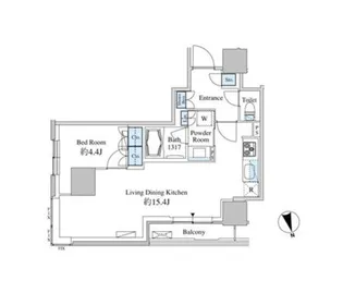 ベルファース芝浦タワー【6階】の間取り