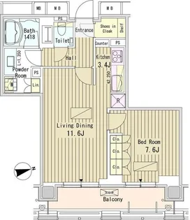 東京都港区西新橋3丁目【マンション】の間取り
