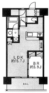 パークキューブ東品川【4階】の間取り