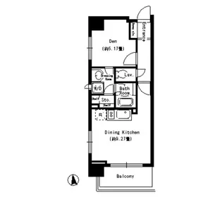 パークキューブ上野【9階】の間取り