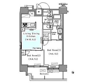 パークアクシス台東根岸【11階】の間取り