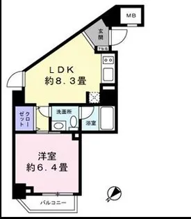 レジディア恵比寿Ⅲ【5階】の間取り