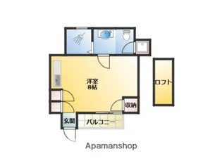 1Rの間取り画像