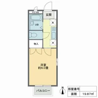 櫻ハウス大八木【1階】の間取り