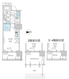パークアクシス池田山【6階】の間取り