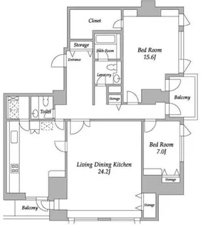 プライムスクェアシティ【2階】の間取り