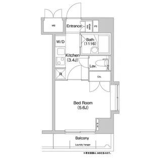 コンフォリア芝浦キャナル【6階】の間取り