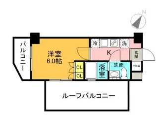 プラウドフラット目黒行人坂【7階】の間取り