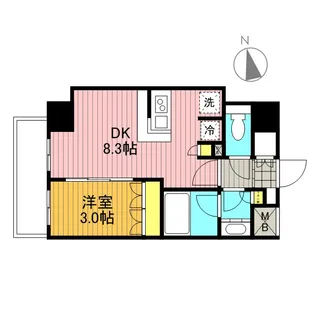 レジディア目黒Ⅳ【7階】の間取り