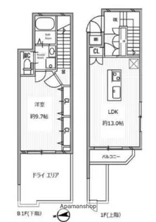 白金高輪レジデンス【1階】の間取り