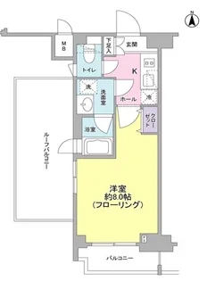 コンシェリア三田東京プレミアム【13階】の間取り