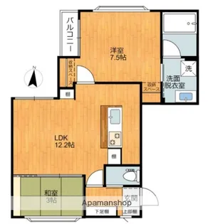 西小山アパートメント【2階】の間取り